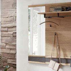 Aktion ? 42x117 Cm Garderobenspiegel Mit Wildeiche - Lidaziru ? -Baixon Shop 42x117 cm garderobenspiegel mit wildeiche furniert lidaziru 02