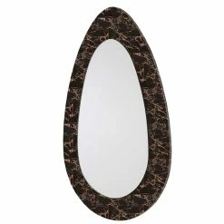 Am billigsten ⭐ Ovaler Hängespiegel Mit Steinrahmen - Quebec ✔️