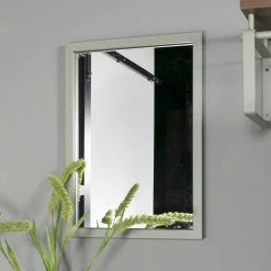 Baixon Shop -Baixon Shop rechteckiger flur spiegel in graugruen stahlrahmen 40x55x3 monterrey 01