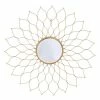 Auslauf ? Runder Blumen Spiegel In Gold - Musanna ? 12 Auslauf ? Runder Blumen Spiegel In Gold - Musanna ? -Baixon Shop runder blumen spiegel in gold metallrahmen 80x80x3 musanna f