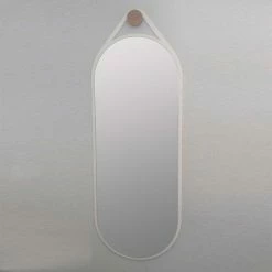 Baixon Shop -Baixon Shop weisser wandspiegel in ovaler form mit metallrahmen 48x133x2 fomar 01