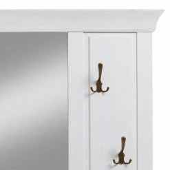 Neu ? Weißer Wandspiegel Mit Kleiderhaken - Satumare ? 8 Neu ? Weißer Wandspiegel Mit Kleiderhaken - Satumare ? -Baixon Shop weisser wandspiegel mit kleiderhaken landhausstil 107x85x7 satumare 02