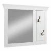 Neu ? Weißer Wandspiegel Mit Kleiderhaken - Satumare ? -Baixon Shop weisser wandspiegel mit kleiderhaken landhausstil 107x85x7 satumare f