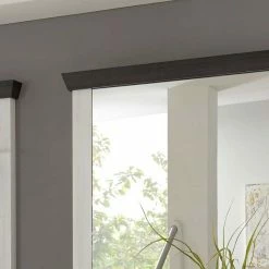 Baixon Shop -Baixon Shop zweifarbiger wandspiegel in weiss wenge landhaus 107x100cm yneseca 02